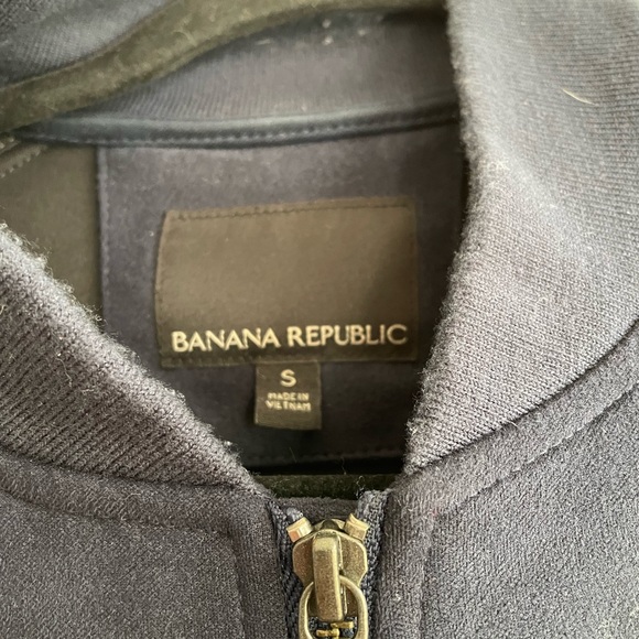 Banana Republic faux vegan suede bomber jacket, size small - Picture 2 of 3